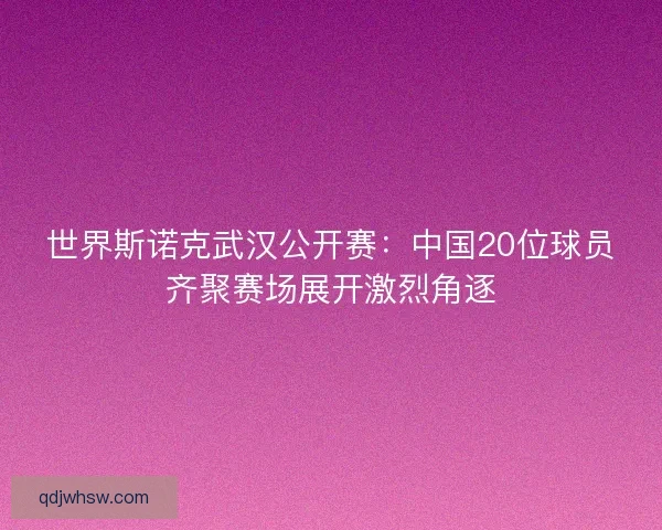 世界斯诺克武汉公开赛:中国20位球员齐聚赛场展开激烈角逐 世界斯诺克武汉公开赛:中国20位球员齐聚赛场展开激烈角逐